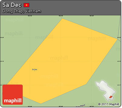 Savanna Style Simple Map of Sa Dec
