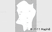 Gray Simple Map of Mang Yang, single color outside