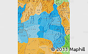 Political Shades Map of Gia Lai