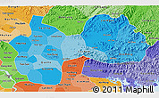 Political Shades 3D Map of Ha Bac