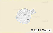 Classic Style 3D Map of Luc Ngan, single color outside