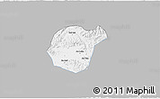 Gray 3D Map of Luc Ngan, single color outside