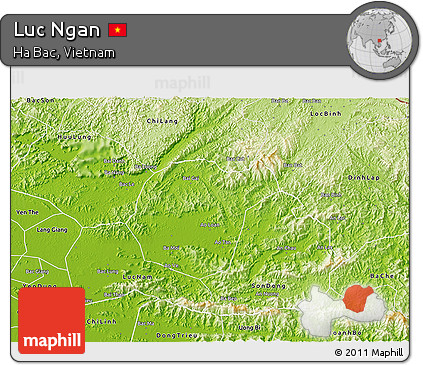 Physical 3D Map of Luc Ngan