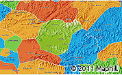 Physical 3D Map of Luc Ngan, political outside