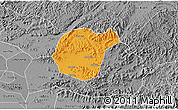 Political 3D Map of Luc Ngan, desaturated