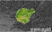 Satellite 3D Map of Luc Ngan, darken, desaturated