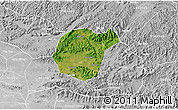 Satellite 3D Map of Luc Ngan, lighten, desaturated