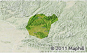 Satellite 3D Map of Luc Ngan, lighten