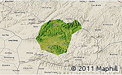 Satellite 3D Map of Luc Ngan, shaded relief outside