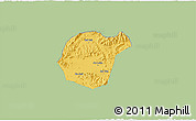 Savanna Style 3D Map of Luc Ngan, single color outside