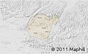 Shaded Relief 3D Map of Luc Ngan, lighten, desaturated