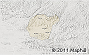 Shaded Relief 3D Map of Luc Ngan, lighten, semi-desaturated