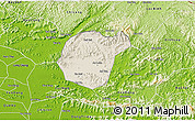 Shaded Relief 3D Map of Luc Ngan, physical outside