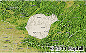 Shaded Relief 3D Map of Luc Ngan, satellite outside