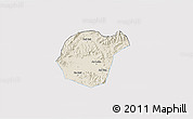 Shaded Relief 3D Map of Luc Ngan, single color outside