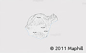 Silver Style 3D Map of Luc Ngan, single color outside