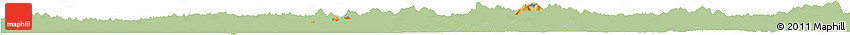 Savanna Style Horizon Map of Luc Ngan, single color outside