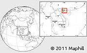 Blank Location Map of Luc Ngan, within the entire country