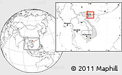 Blank Location Map of Luc Ngan, highlighted country, within the entire country