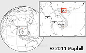 Blank Location Map of Luc Ngan, highlighted country, highlighted parent region, within the entire country