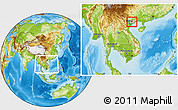 Physical Location Map of Luc Ngan, highlighted parent region, within the entire country