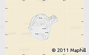 Classic Style Map of Luc Ngan, single color outside