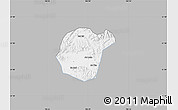 Gray Map of Luc Ngan, single color outside