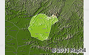 Physical Map of Luc Ngan, darken