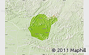 Physical Map of Luc Ngan, lighten