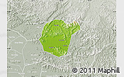 Physical Map of Luc Ngan, lighten, semi-desaturated