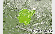 Physical Map of Luc Ngan, semi-desaturated
