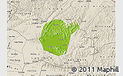 Physical Map of Luc Ngan, shaded relief outside