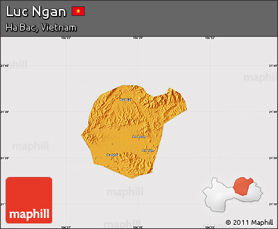 Political Map of Luc Ngan, cropped outside