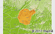 Political Map of Luc Ngan, physical outside