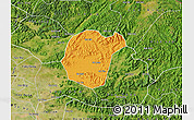 Political Map of Luc Ngan, satellite outside