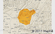 Political Map of Luc Ngan, shaded relief outside