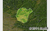 Satellite Map of Luc Ngan, darken