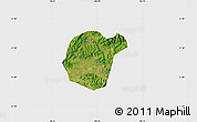 Satellite Map of Luc Ngan, single color outside