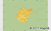 Savanna Style Map of Luc Ngan, single color outside