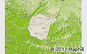 Shaded Relief Map of Luc Ngan, physical outside