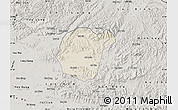 Shaded Relief Map of Luc Ngan, semi-desaturated