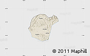 Shaded Relief Map of Luc Ngan, single color outside