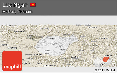 Classic Style Panoramic Map of Luc Ngan