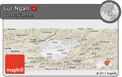 Classic Style Panoramic Map of Luc Ngan