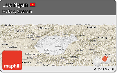 Classic Style Panoramic Map of Luc Ngan