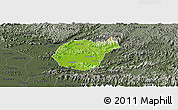 Physical Panoramic Map of Luc Ngan, darken, semi-desaturated