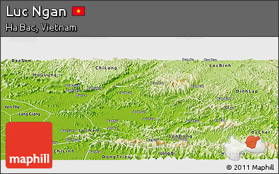 Physical Panoramic Map of Luc Ngan