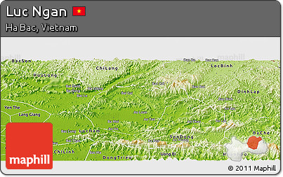 Physical Panoramic Map of Luc Ngan