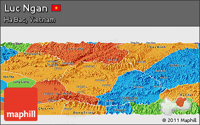Political Panoramic Map of Luc Ngan