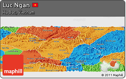 Political Panoramic Map of Luc Ngan
